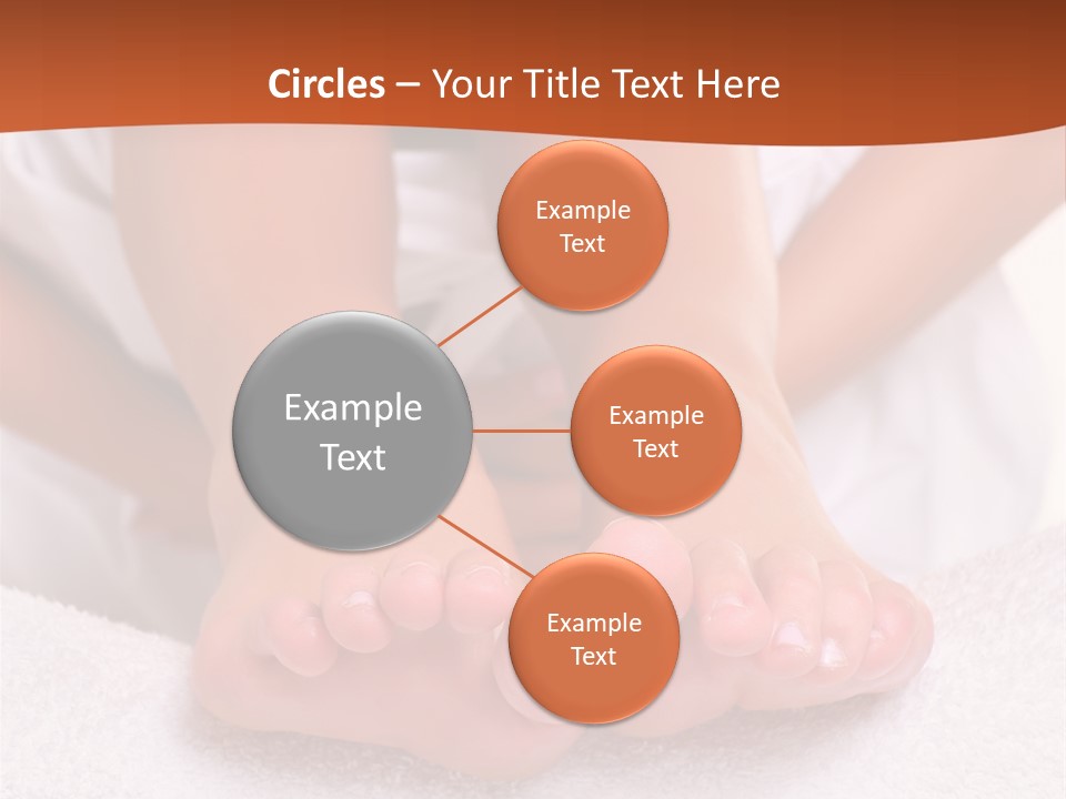 A Woman's Bare Feet On A White Towel PowerPoint Template