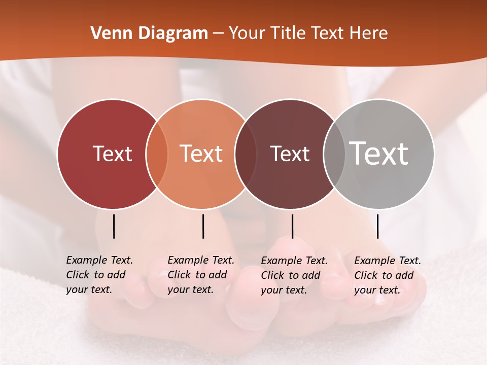 A Woman's Bare Feet On A White Towel PowerPoint Template