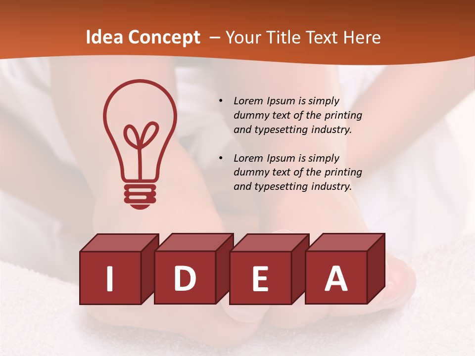 A Woman's Bare Feet On A White Towel PowerPoint Template