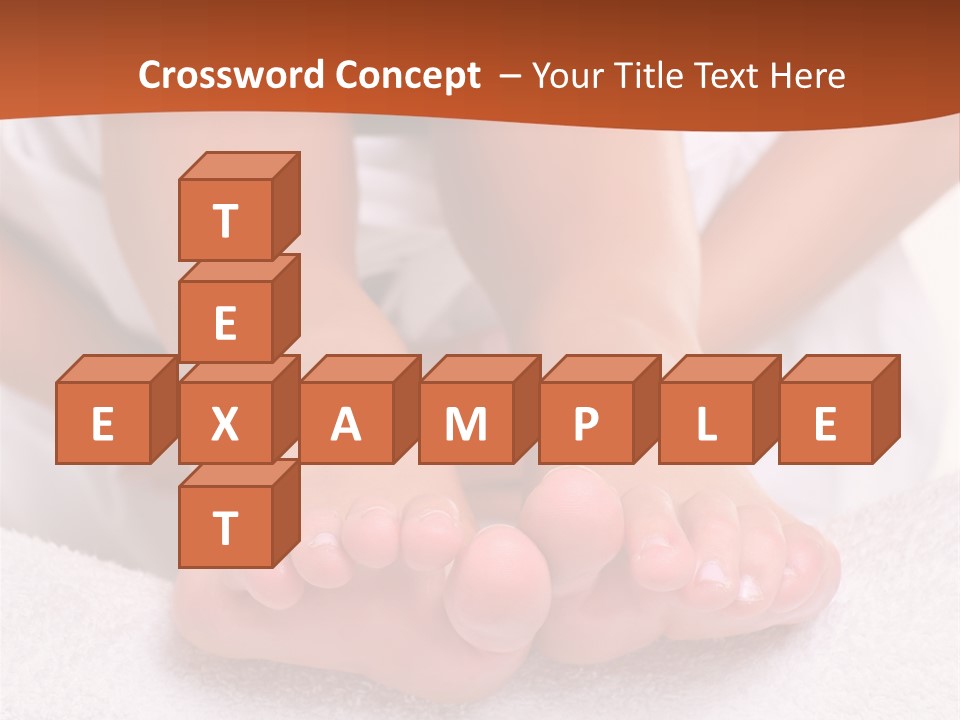 A Woman's Bare Feet On A White Towel PowerPoint Template