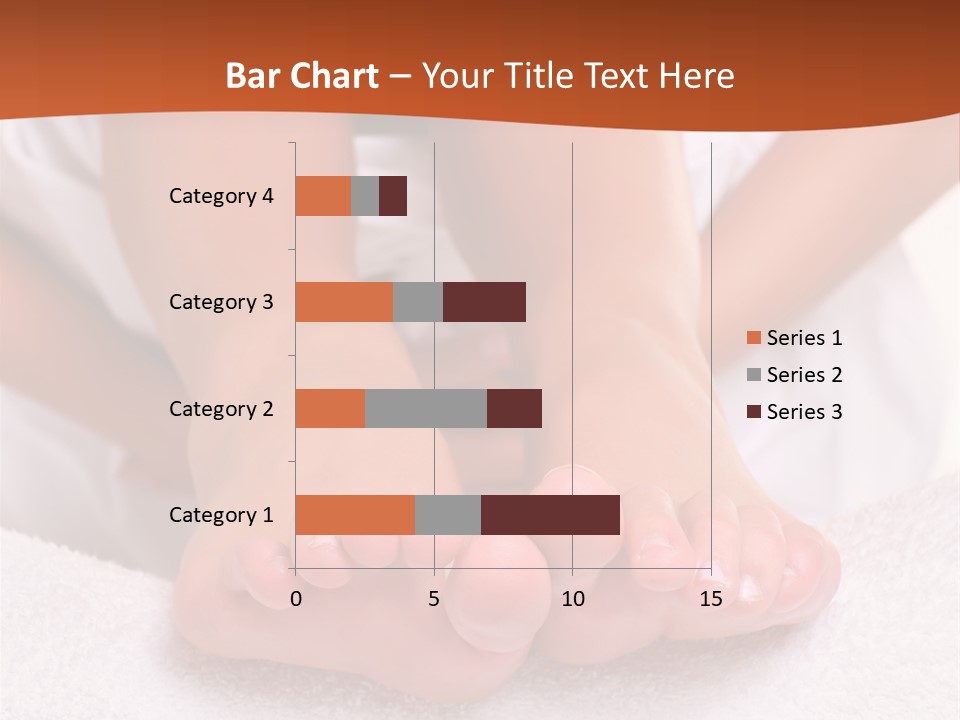 A Woman's Bare Feet On A White Towel PowerPoint Template