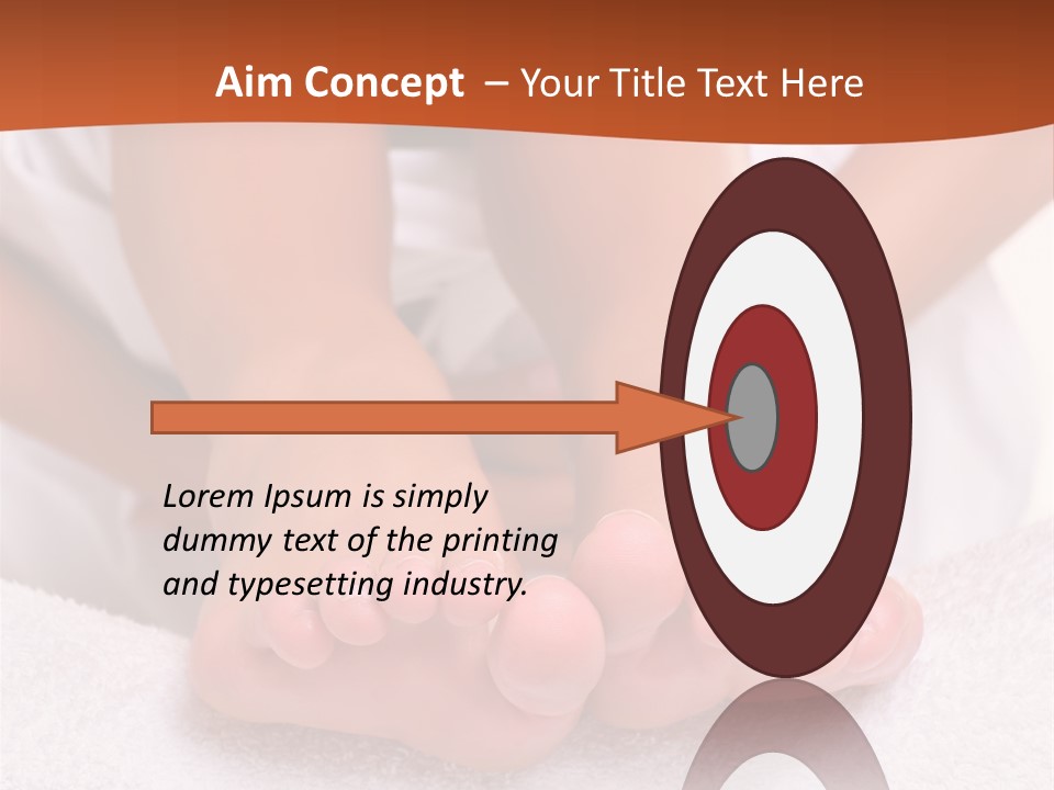 A Woman's Bare Feet On A White Towel PowerPoint Template