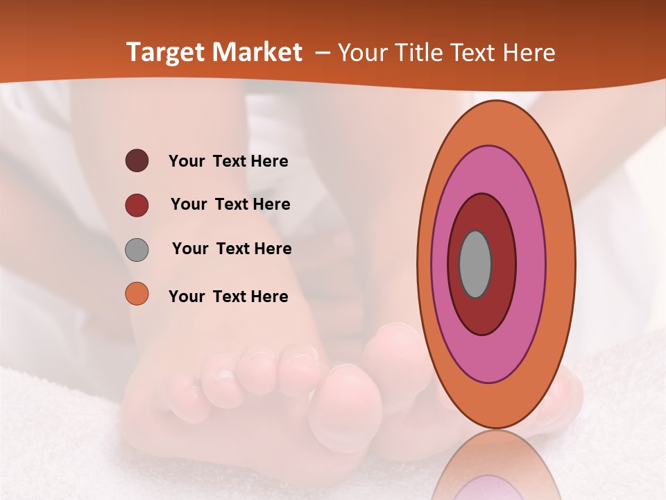 A Woman's Bare Feet On A White Towel PowerPoint Template