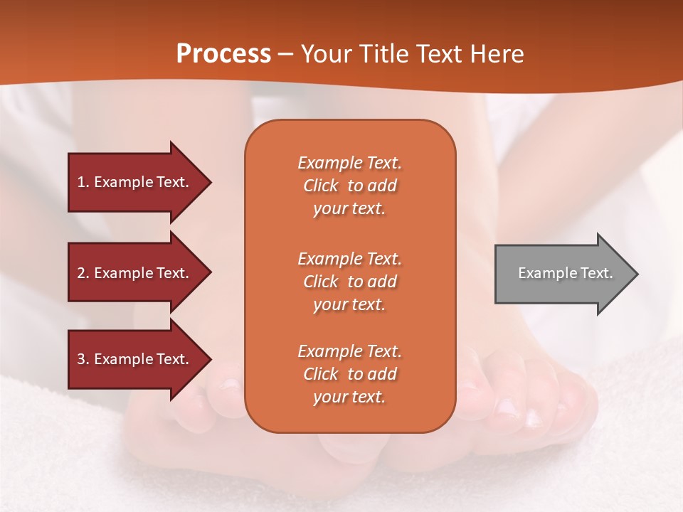 A Woman's Bare Feet On A White Towel PowerPoint Template