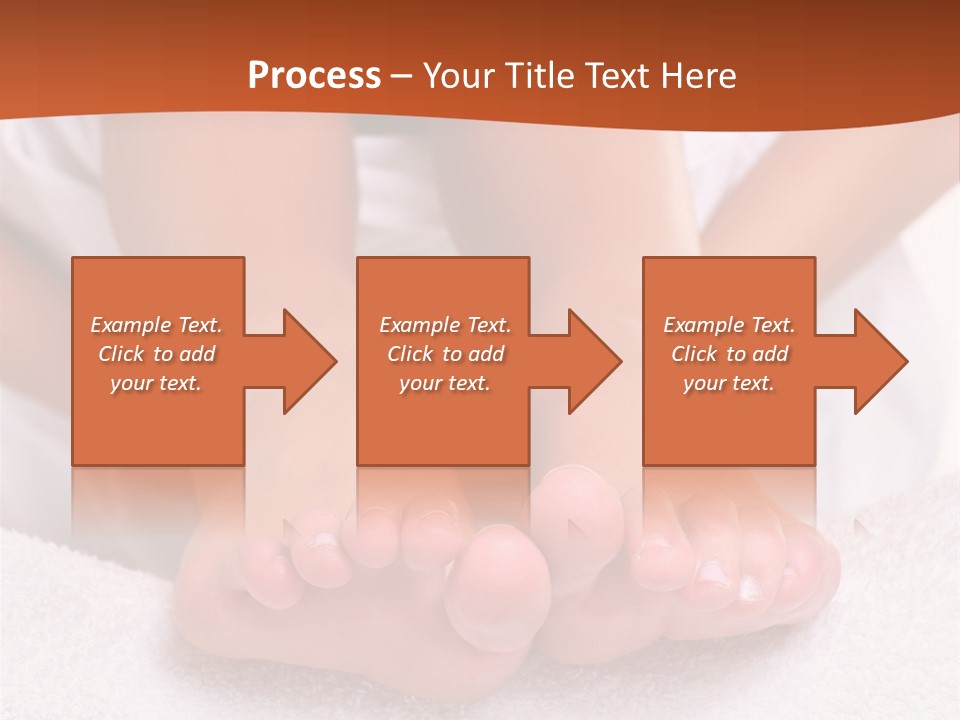 A Woman's Bare Feet On A White Towel PowerPoint Template