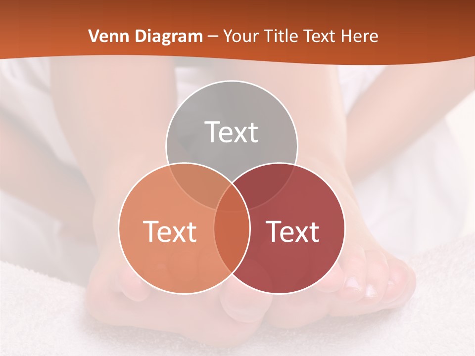 A Woman's Bare Feet On A White Towel PowerPoint Template