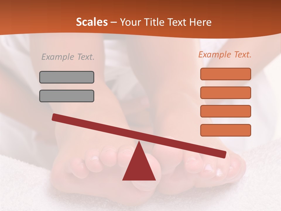 A Woman's Bare Feet On A White Towel PowerPoint Template