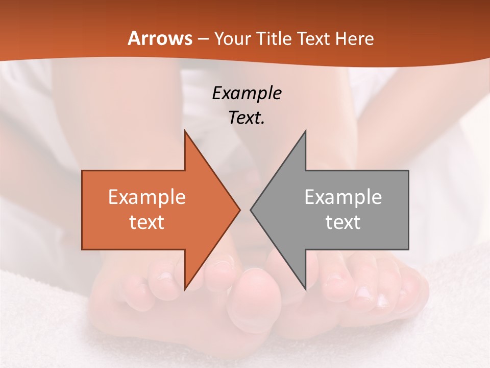 A Woman's Bare Feet On A White Towel PowerPoint Template