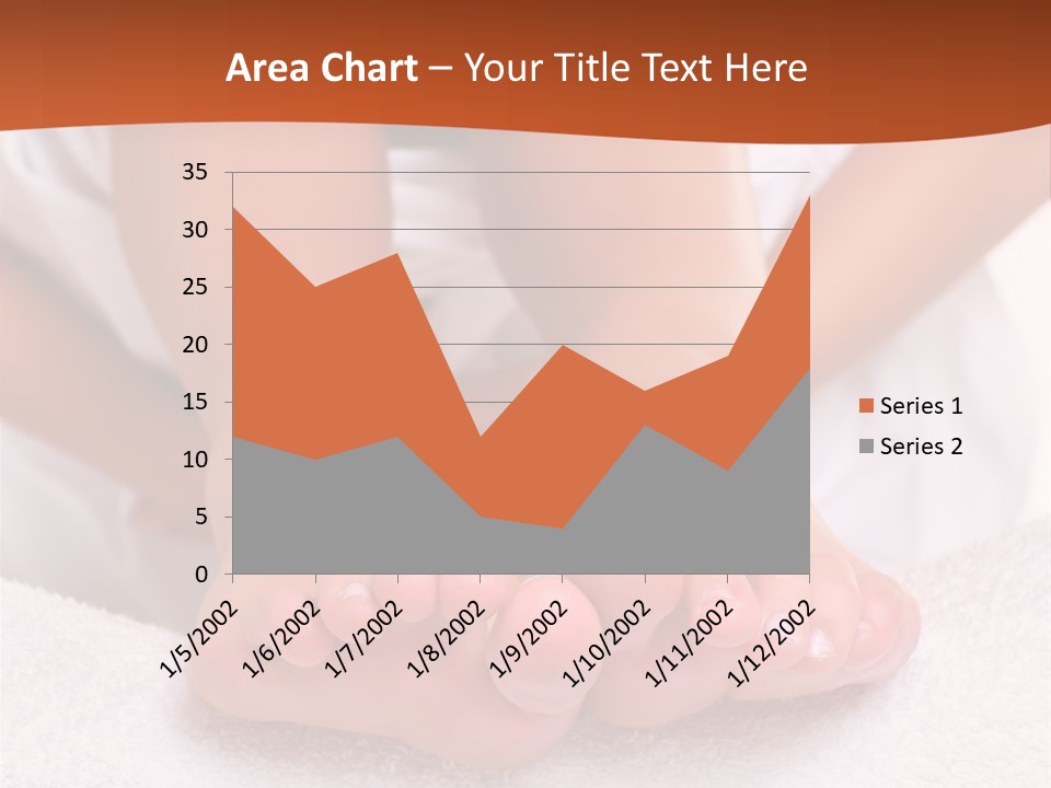 A Woman's Bare Feet On A White Towel PowerPoint Template