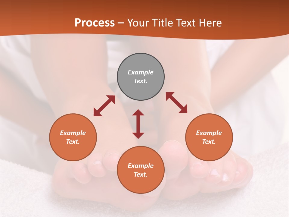 A Woman's Bare Feet On A White Towel PowerPoint Template