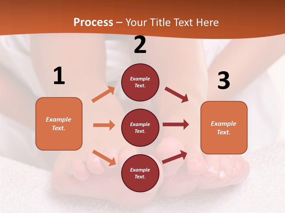 A Woman's Bare Feet On A White Towel PowerPoint Template