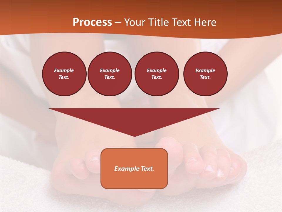 A Woman's Bare Feet On A White Towel PowerPoint Template