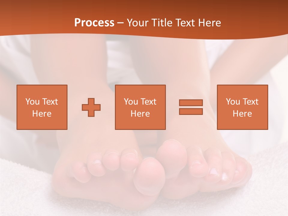A Woman's Bare Feet On A White Towel PowerPoint Template