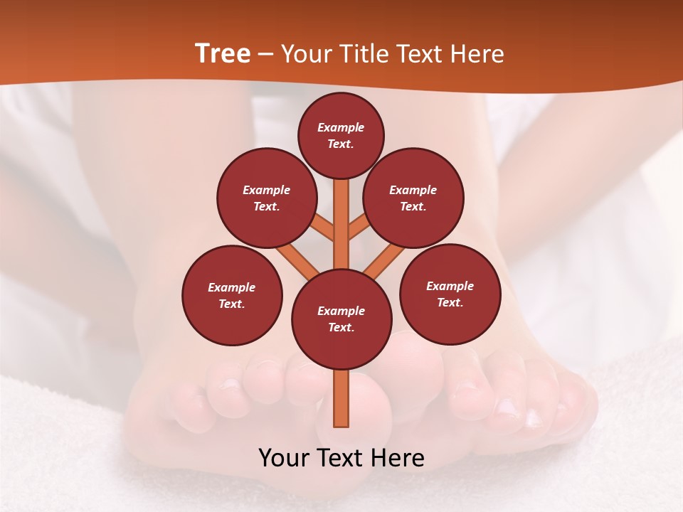 A Woman's Bare Feet On A White Towel PowerPoint Template