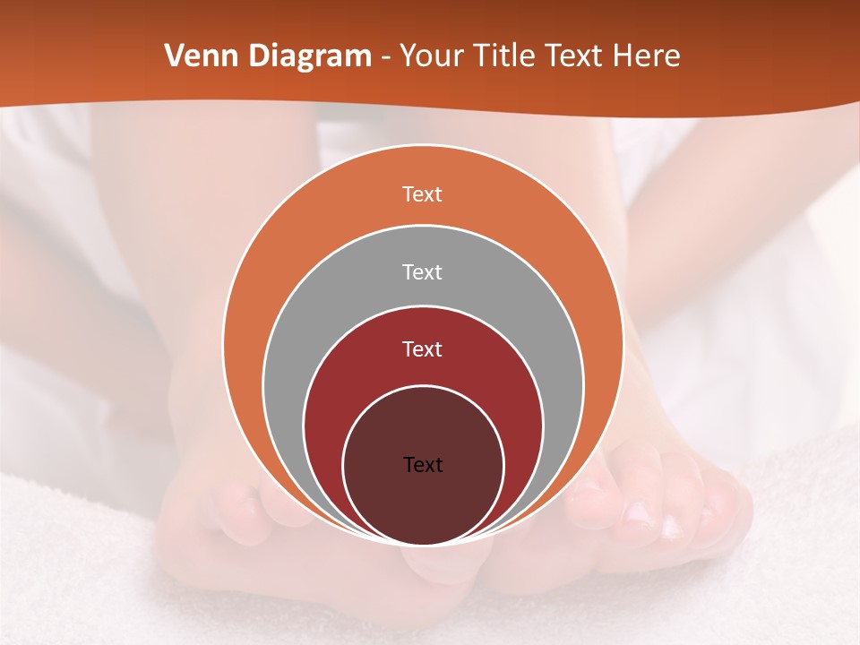 A Woman's Bare Feet On A White Towel PowerPoint Template