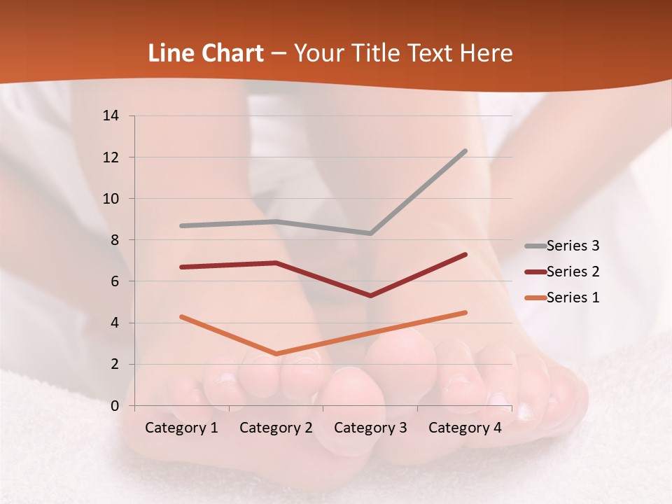 A Woman's Bare Feet On A White Towel PowerPoint Template