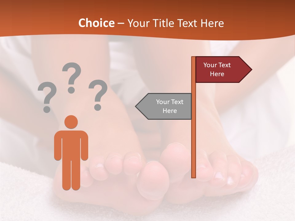 A Woman's Bare Feet On A White Towel PowerPoint Template