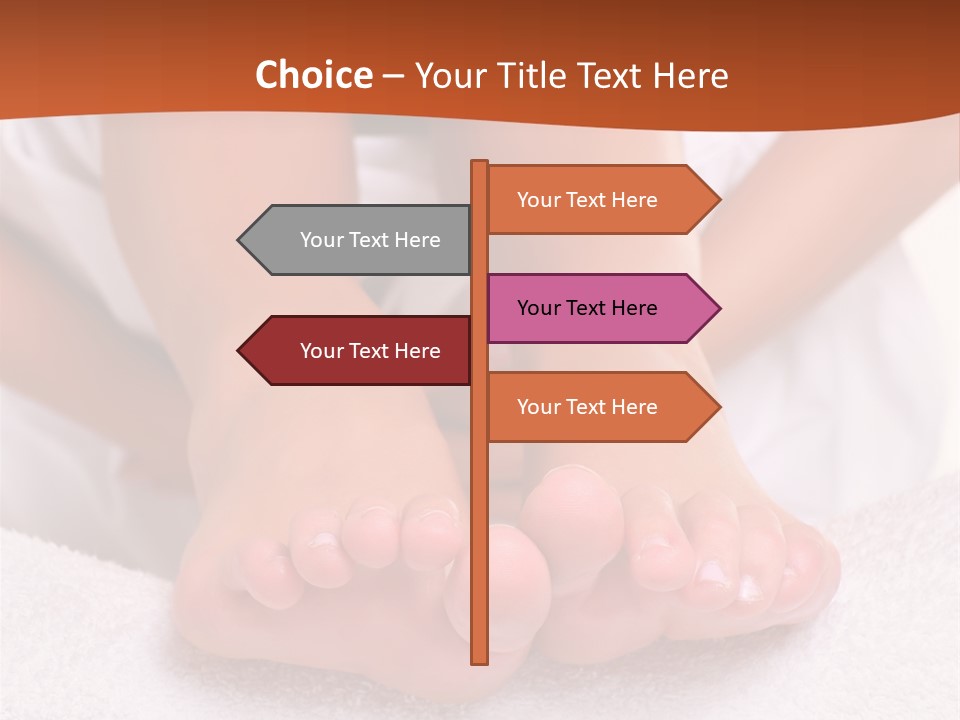 A Woman's Bare Feet On A White Towel PowerPoint Template
