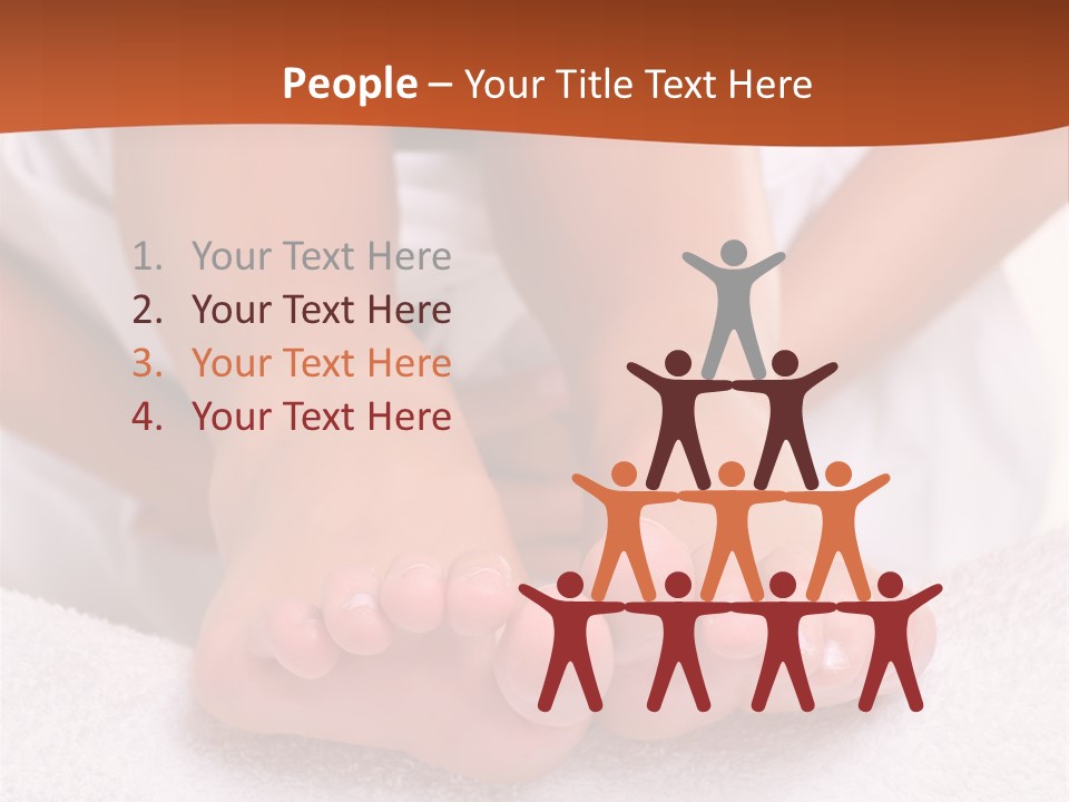 A Woman's Bare Feet On A White Towel PowerPoint Template