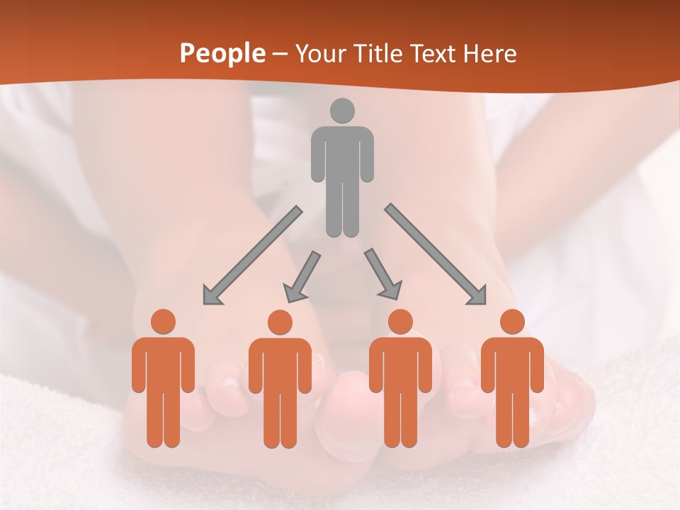 A Woman's Bare Feet On A White Towel PowerPoint Template