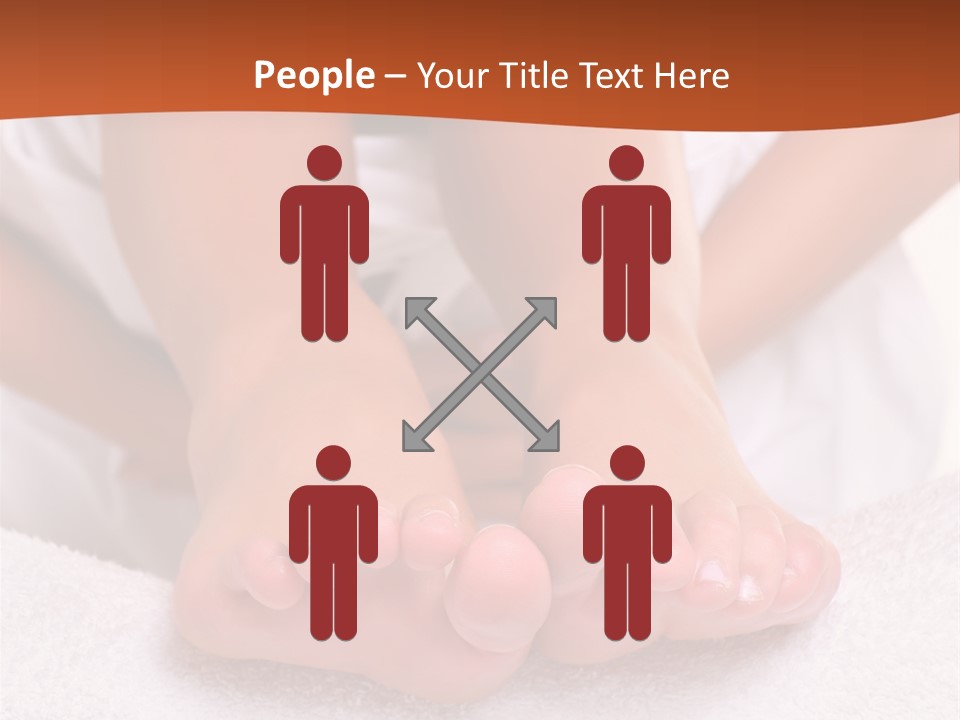 A Woman's Bare Feet On A White Towel PowerPoint Template