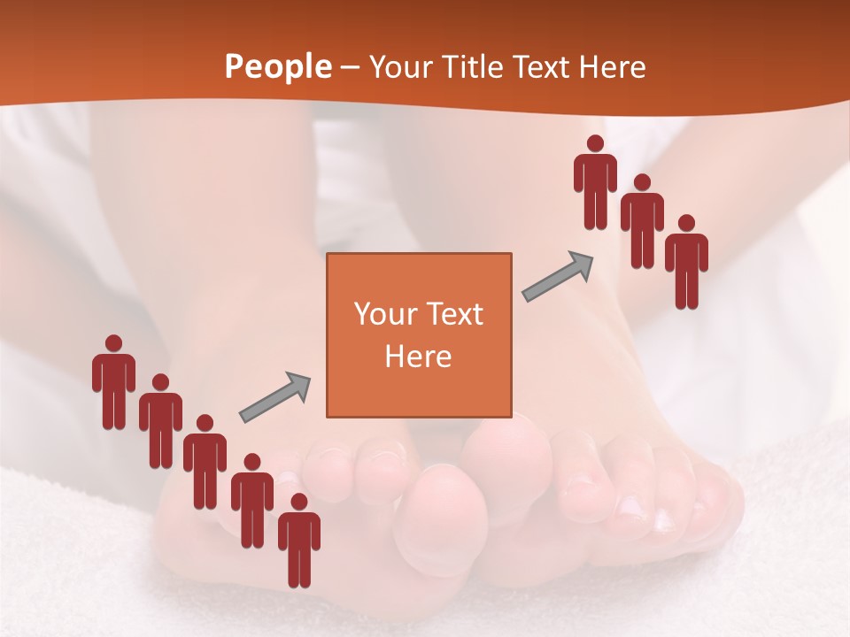 A Woman's Bare Feet On A White Towel PowerPoint Template