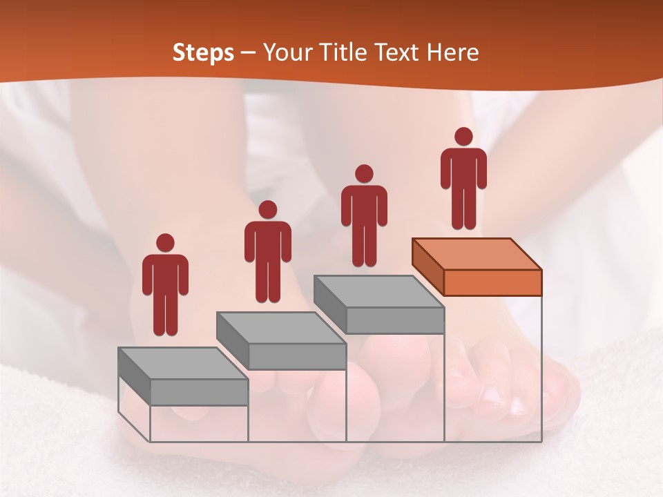 A Woman's Bare Feet On A White Towel PowerPoint Template