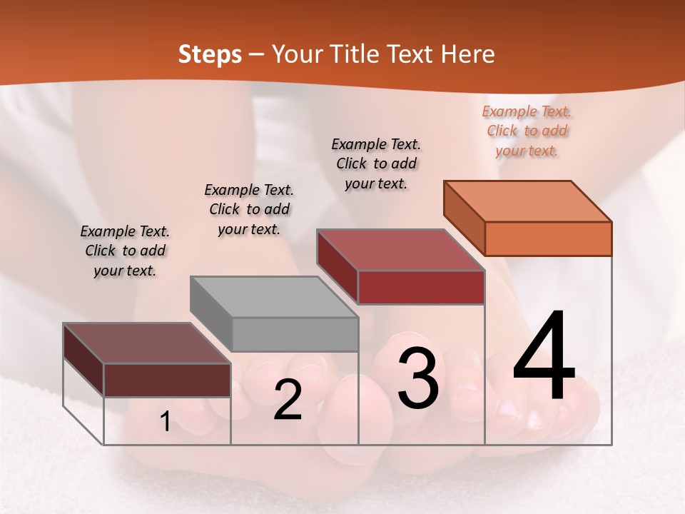 A Woman's Bare Feet On A White Towel PowerPoint Template