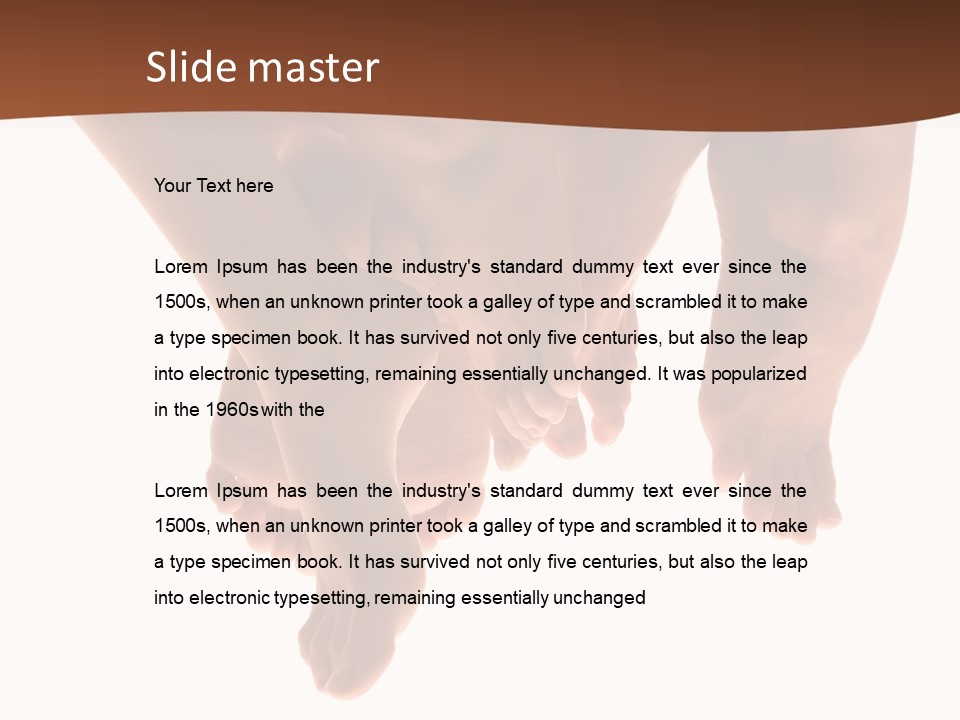 Beautiful Graceful Female Feet, Isolated On A White Background, Please See Some Of My Other Parts Of A Body Images: PowerPoint Template