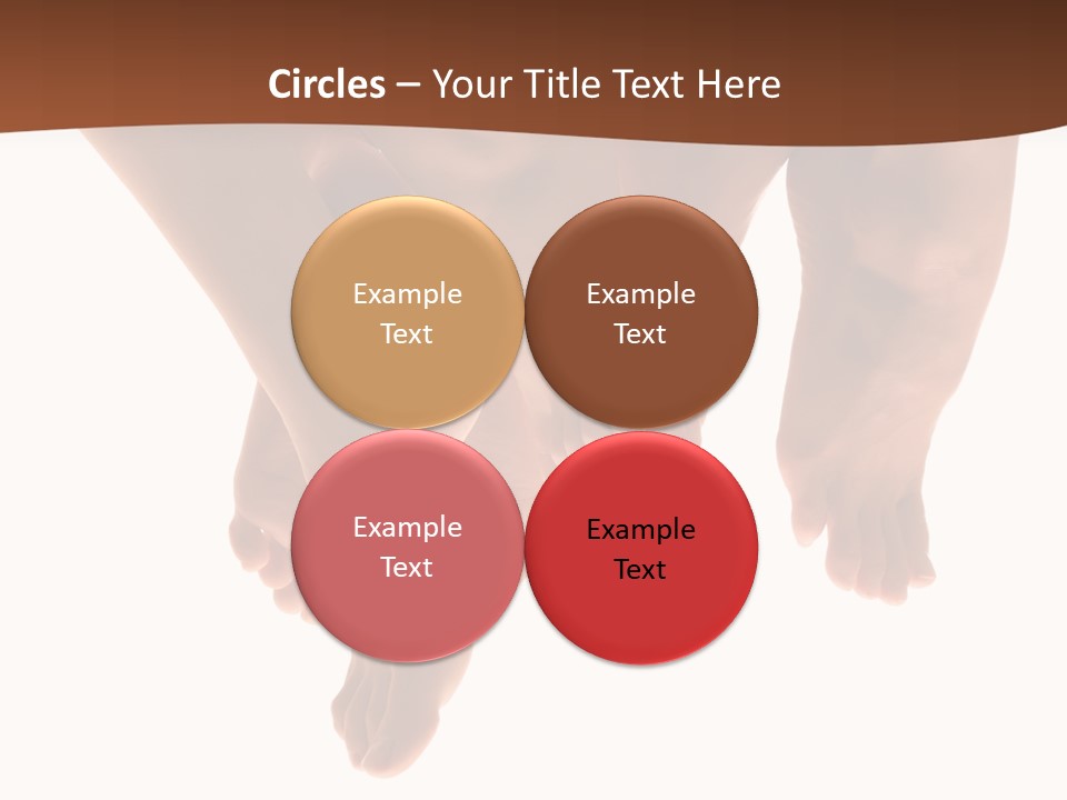 Beautiful Graceful Female Feet, Isolated On A White Background, Please See Some Of My Other Parts Of A Body Images: PowerPoint Template