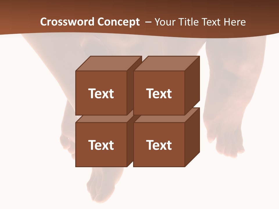 Beautiful Graceful Female Feet, Isolated On A White Background, Please See Some Of My Other Parts Of A Body Images: PowerPoint Template