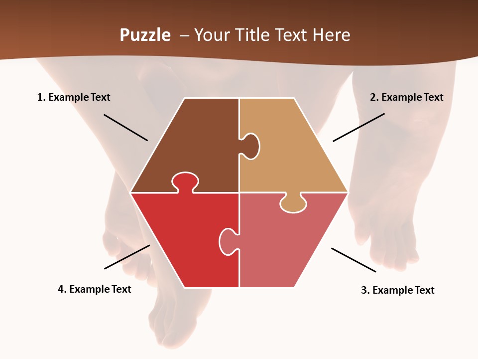 Beautiful Graceful Female Feet, Isolated On A White Background, Please See Some Of My Other Parts Of A Body Images: PowerPoint Template