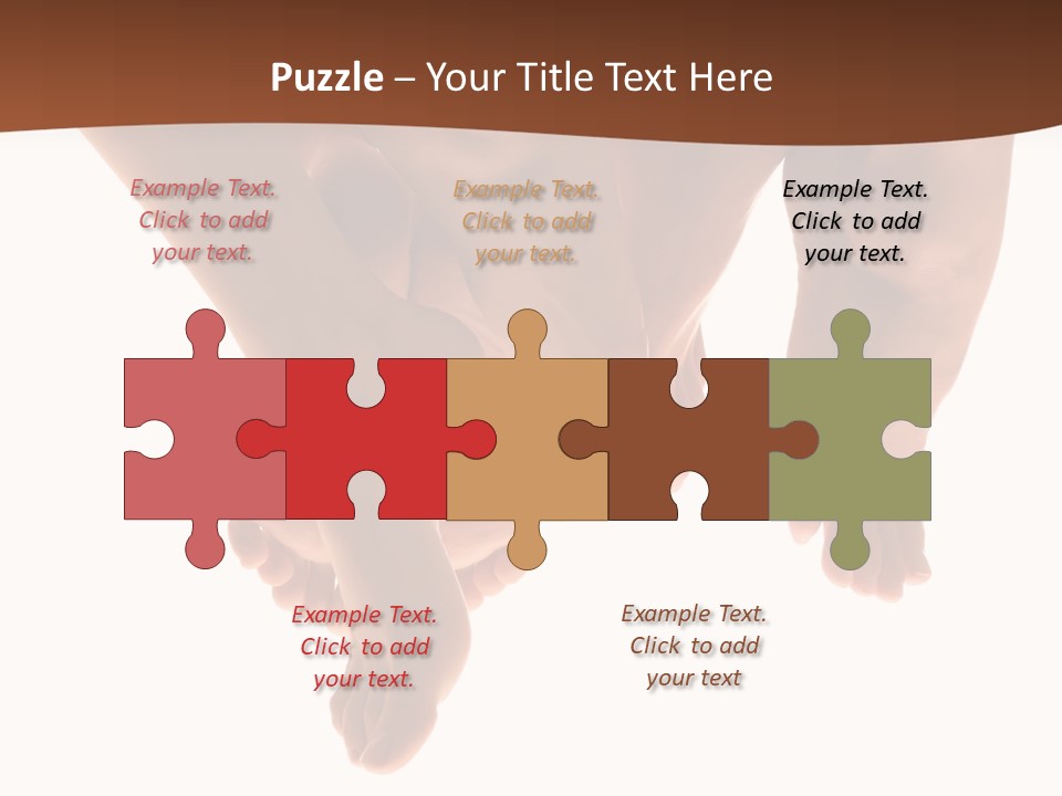 Beautiful Graceful Female Feet, Isolated On A White Background, Please See Some Of My Other Parts Of A Body Images: PowerPoint Template