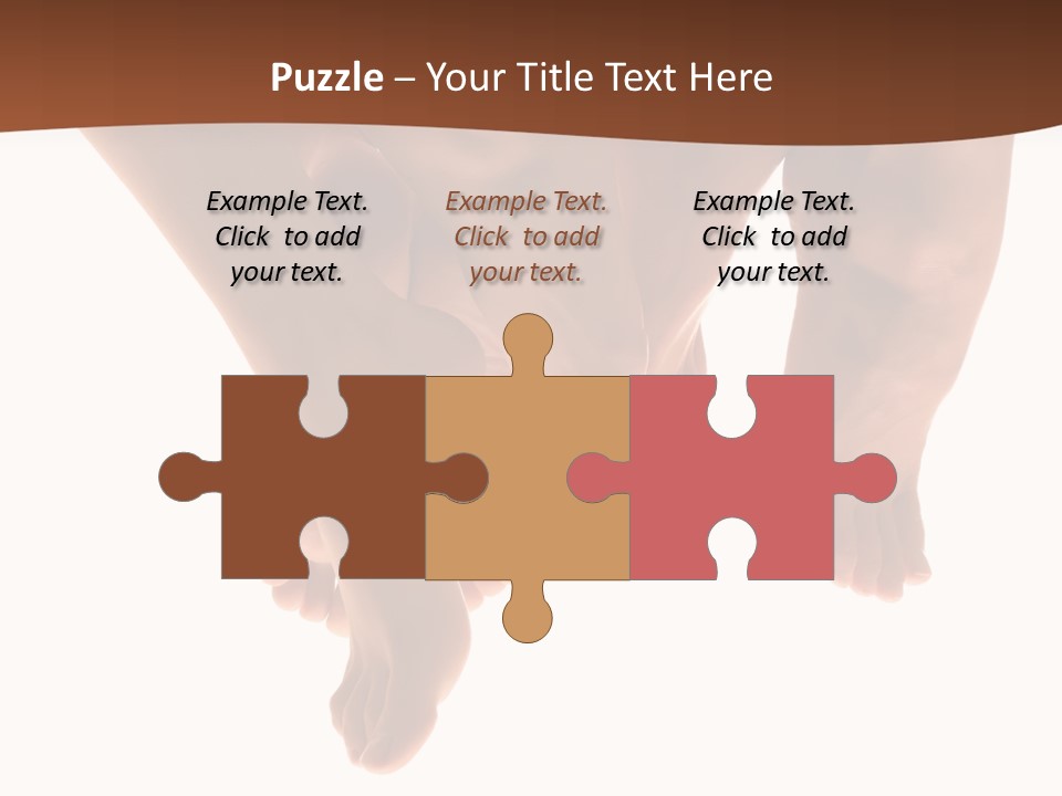 Beautiful Graceful Female Feet, Isolated On A White Background, Please See Some Of My Other Parts Of A Body Images: PowerPoint Template