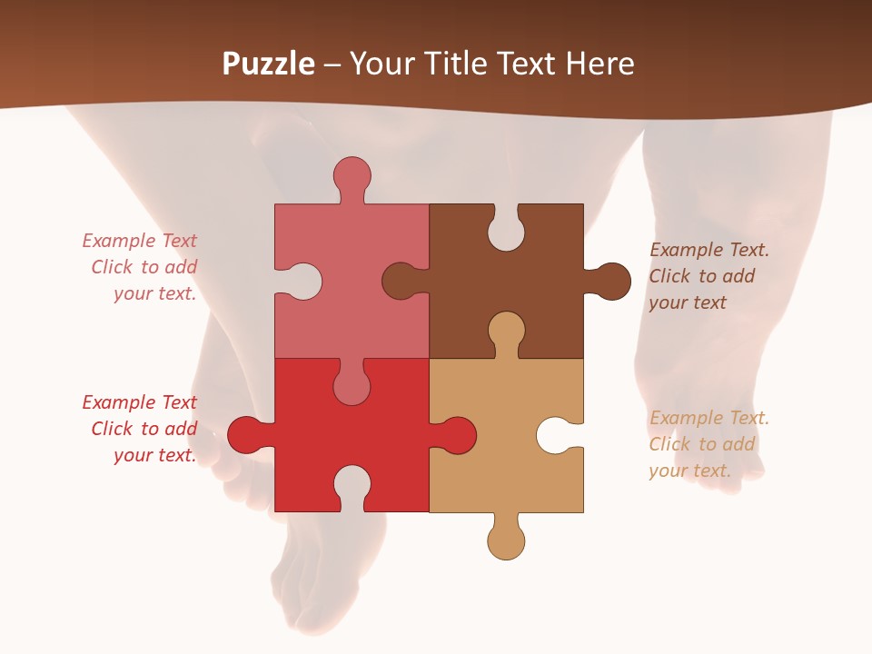 Beautiful Graceful Female Feet, Isolated On A White Background, Please See Some Of My Other Parts Of A Body Images: PowerPoint Template