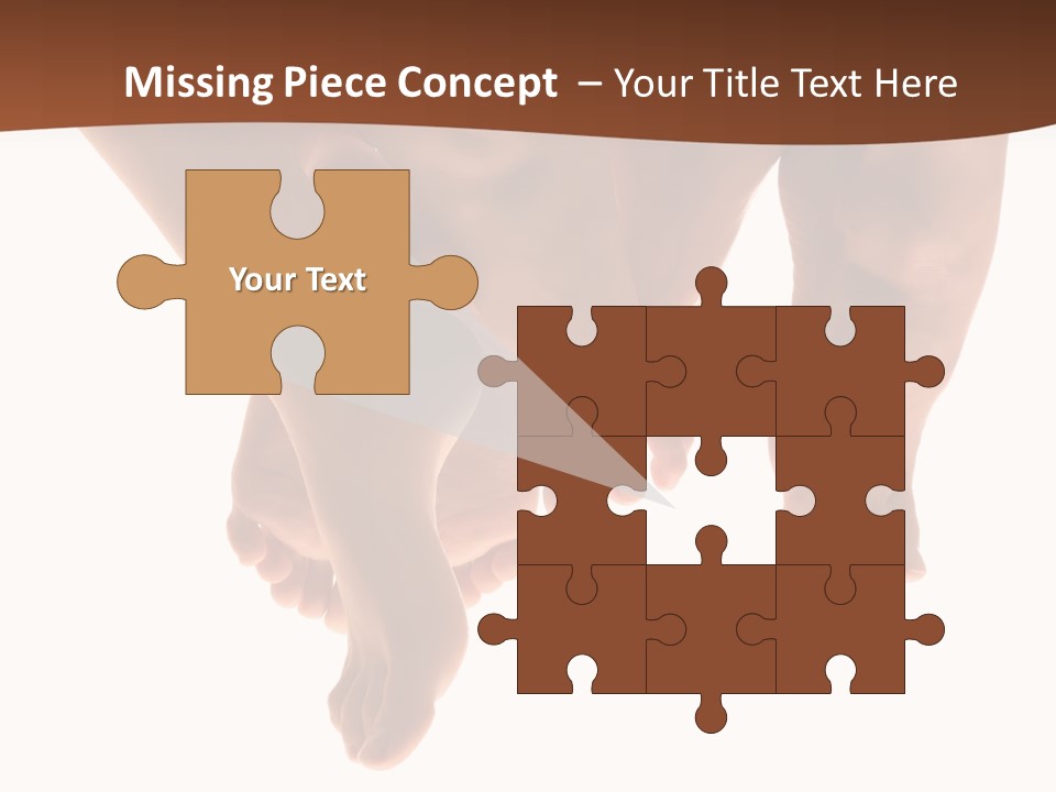 Beautiful Graceful Female Feet, Isolated On A White Background, Please See Some Of My Other Parts Of A Body Images: PowerPoint Template