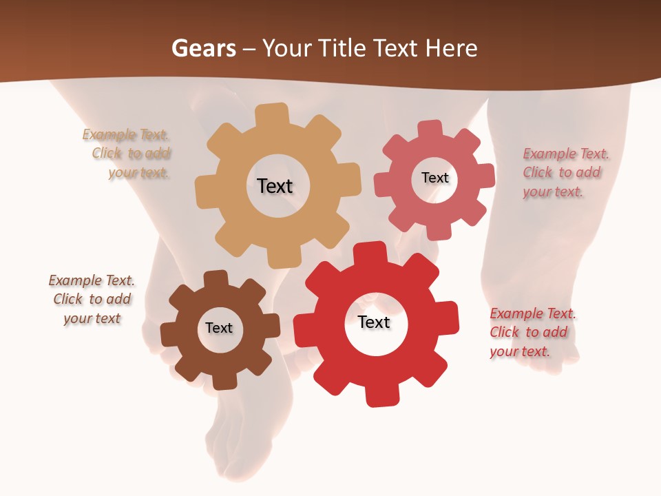 Beautiful Graceful Female Feet, Isolated On A White Background, Please See Some Of My Other Parts Of A Body Images: PowerPoint Template