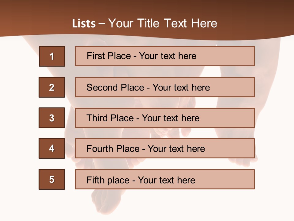 Beautiful Graceful Female Feet, Isolated On A White Background, Please See Some Of My Other Parts Of A Body Images: PowerPoint Template