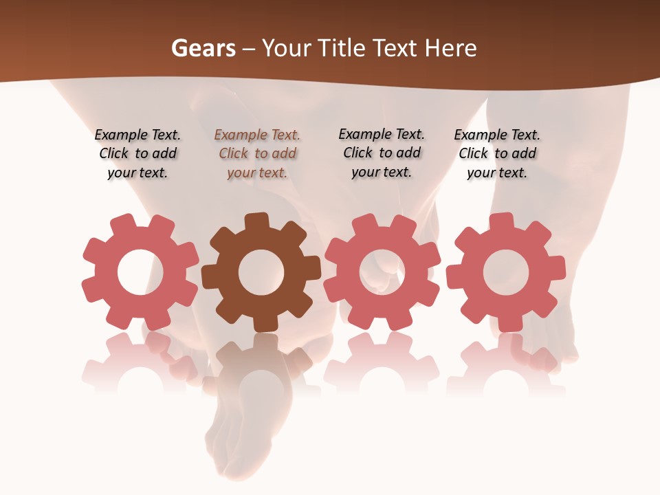 Beautiful Graceful Female Feet, Isolated On A White Background, Please See Some Of My Other Parts Of A Body Images: PowerPoint Template