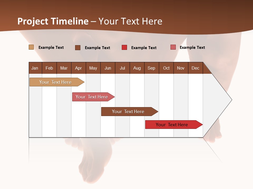 Beautiful Graceful Female Feet, Isolated On A White Background, Please See Some Of My Other Parts Of A Body Images: PowerPoint Template