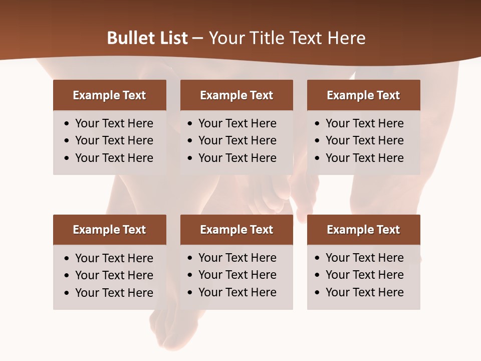 Beautiful Graceful Female Feet, Isolated On A White Background, Please See Some Of My Other Parts Of A Body Images: PowerPoint Template