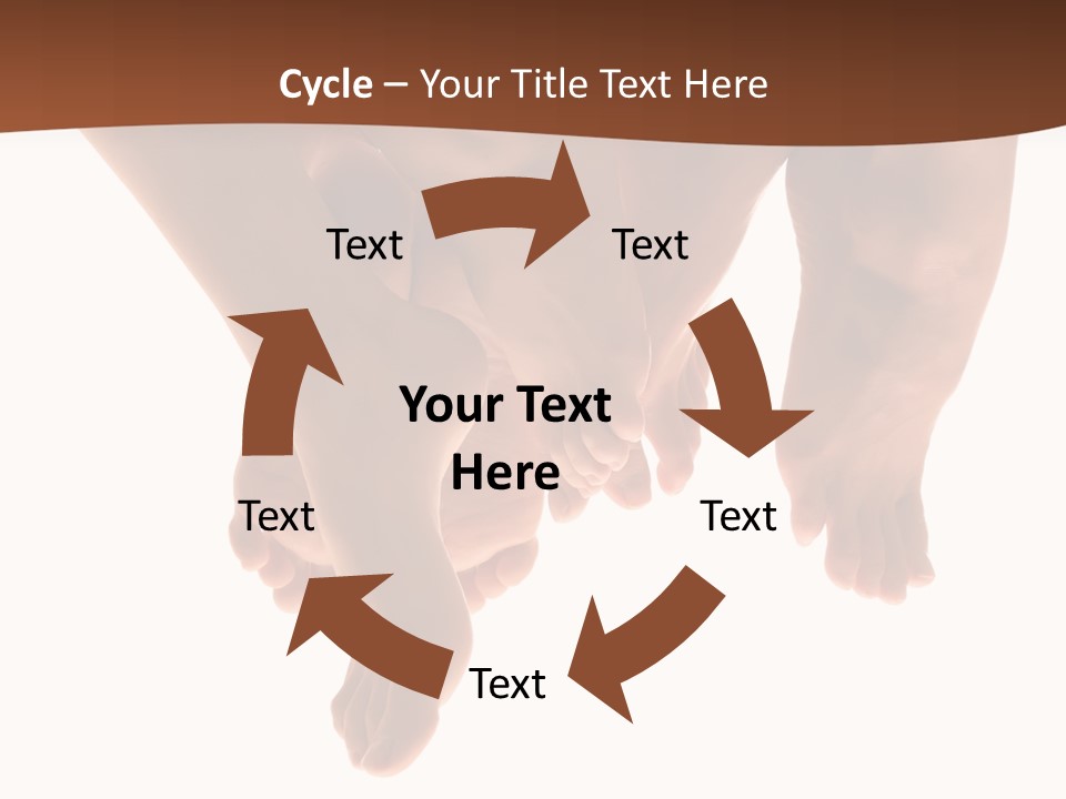 Beautiful Graceful Female Feet, Isolated On A White Background, Please See Some Of My Other Parts Of A Body Images: PowerPoint Template