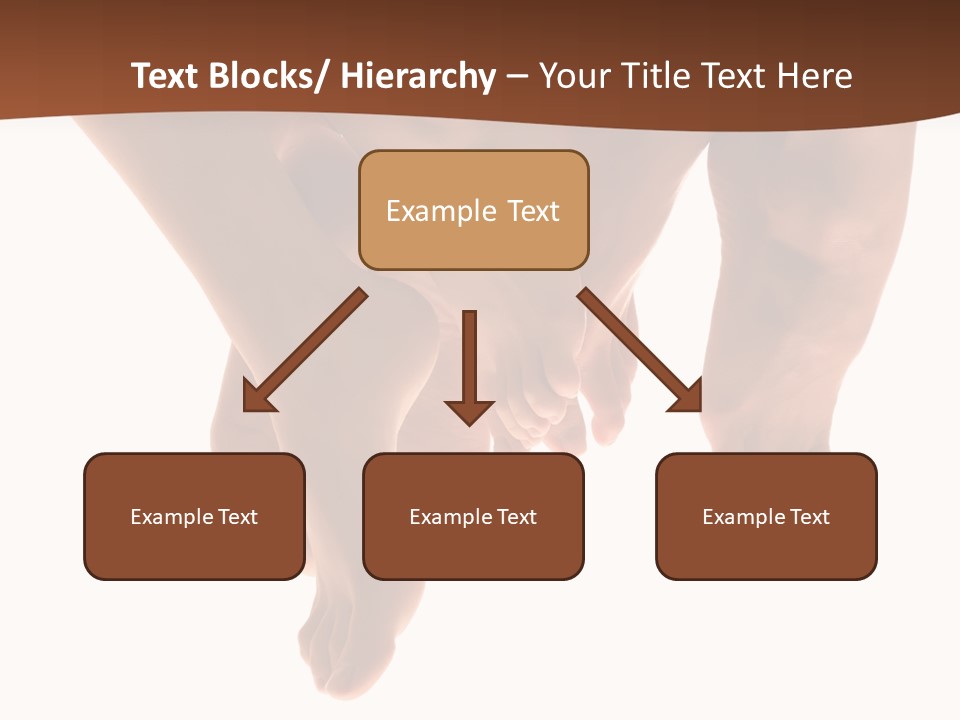 Beautiful Graceful Female Feet, Isolated On A White Background, Please See Some Of My Other Parts Of A Body Images: PowerPoint Template