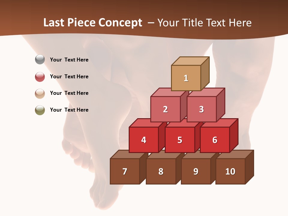 Beautiful Graceful Female Feet, Isolated On A White Background, Please See Some Of My Other Parts Of A Body Images: PowerPoint Template