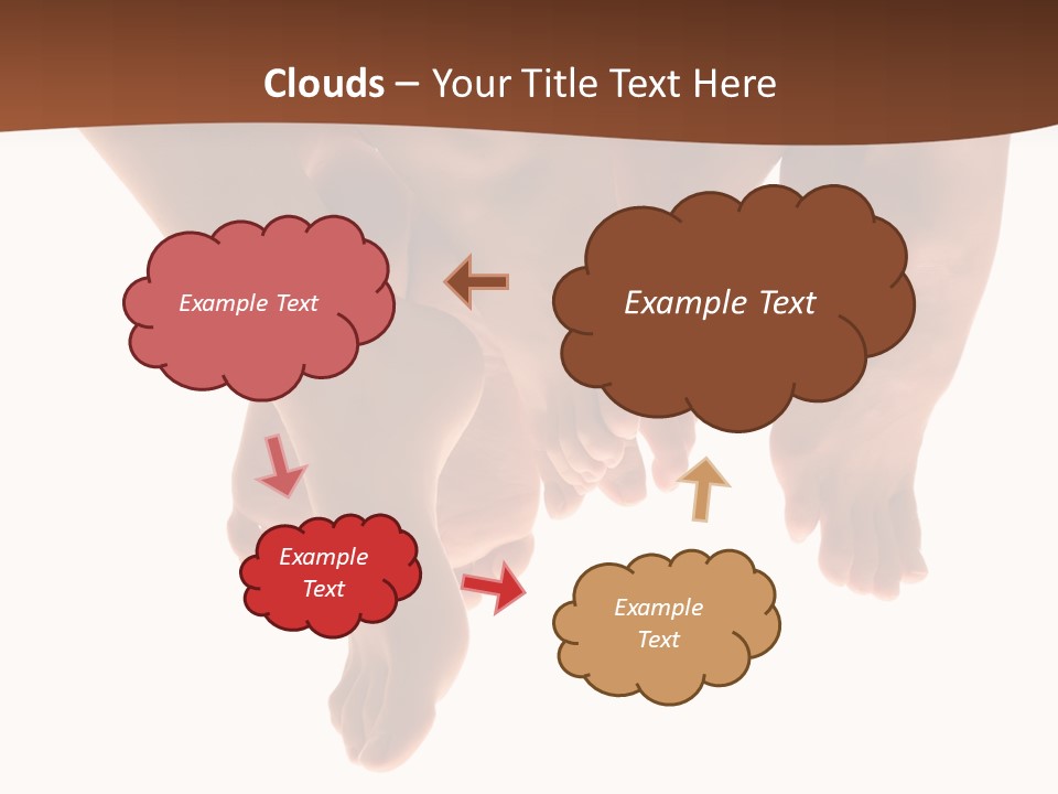 Beautiful Graceful Female Feet, Isolated On A White Background, Please See Some Of My Other Parts Of A Body Images: PowerPoint Template