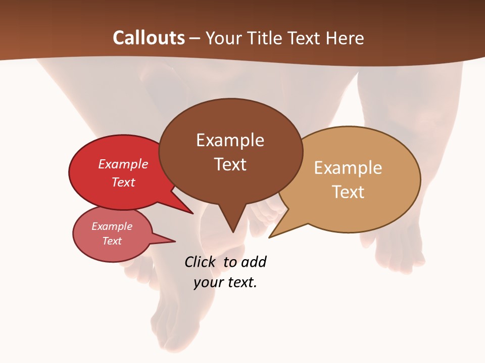 Beautiful Graceful Female Feet, Isolated On A White Background, Please See Some Of My Other Parts Of A Body Images: PowerPoint Template