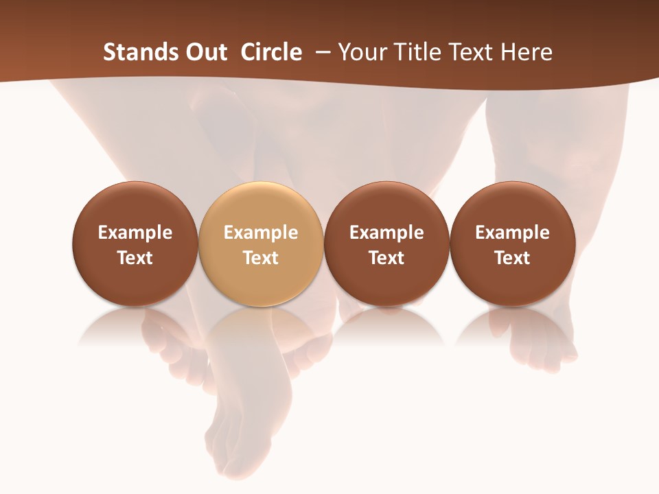 Beautiful Graceful Female Feet, Isolated On A White Background, Please See Some Of My Other Parts Of A Body Images: PowerPoint Template