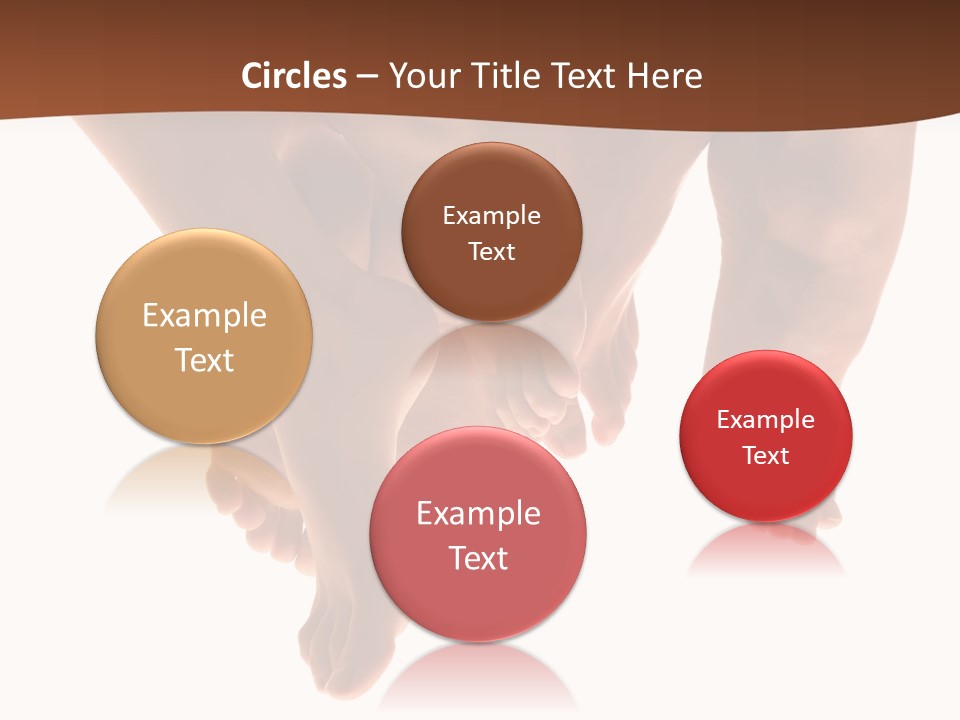 Beautiful Graceful Female Feet, Isolated On A White Background, Please See Some Of My Other Parts Of A Body Images: PowerPoint Template