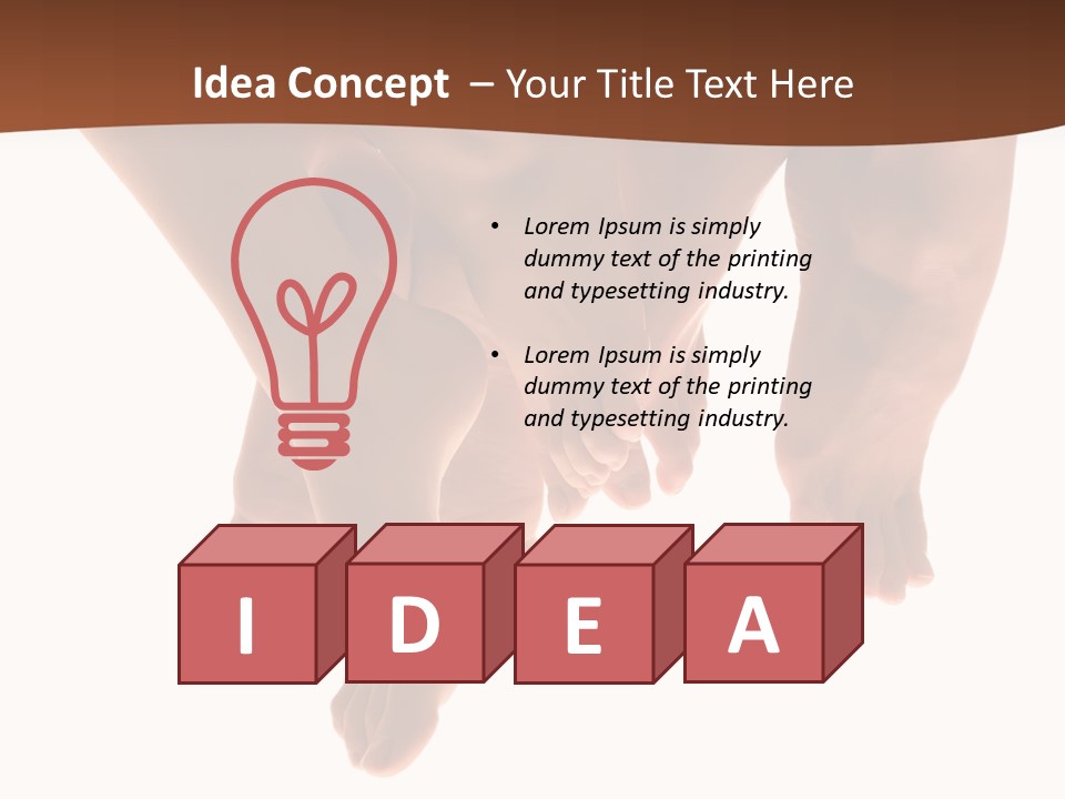 Beautiful Graceful Female Feet, Isolated On A White Background, Please See Some Of My Other Parts Of A Body Images: PowerPoint Template