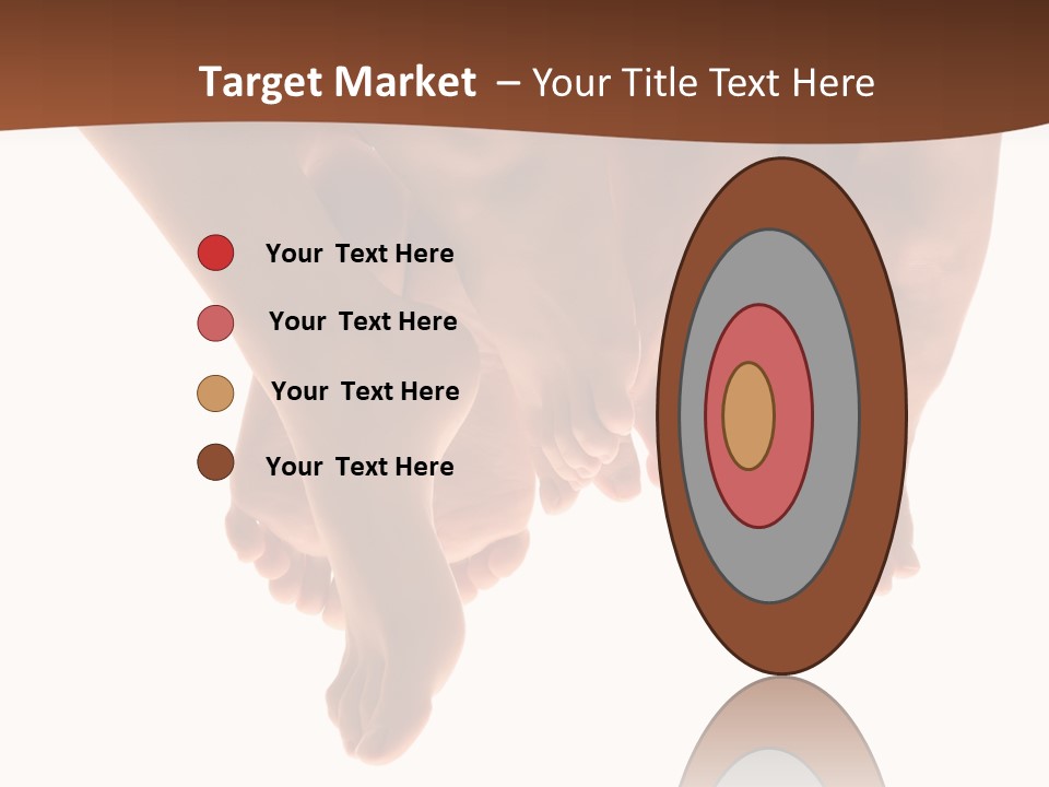 Beautiful Graceful Female Feet, Isolated On A White Background, Please See Some Of My Other Parts Of A Body Images: PowerPoint Template